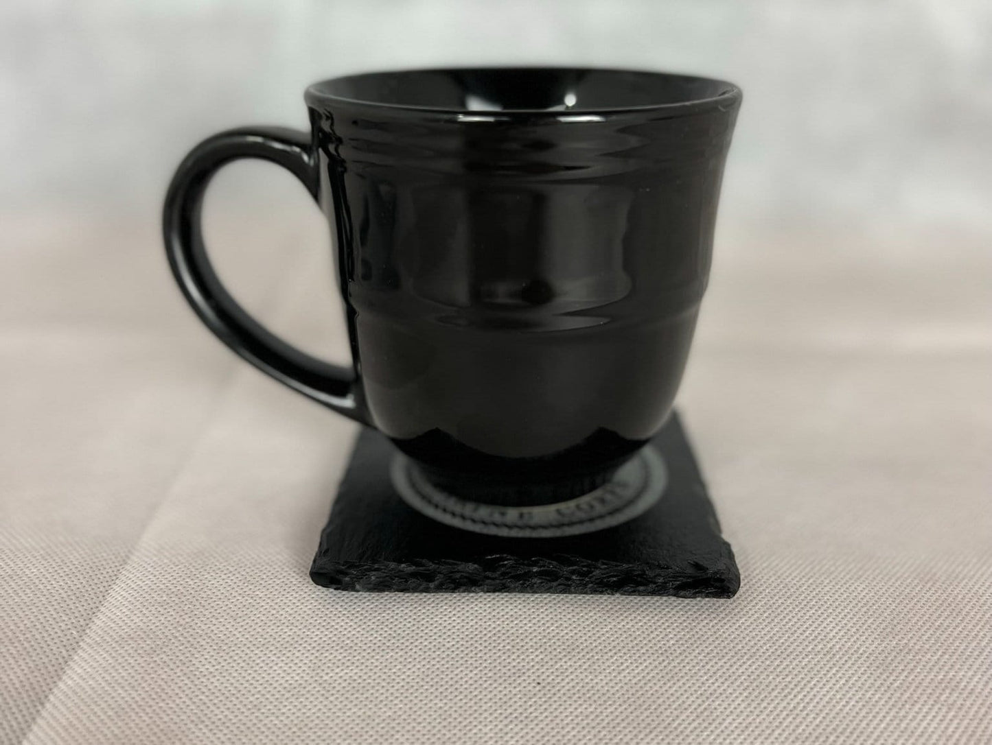 Laser Engraved Slate Coaster with a Distressed American flag with Air Force logo