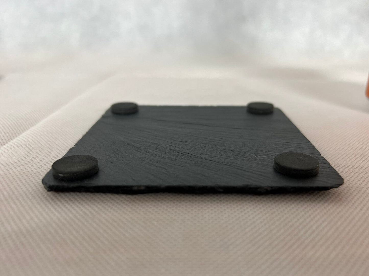 Laser Engraved Slate Coaster with Don't Tread on Me Design.