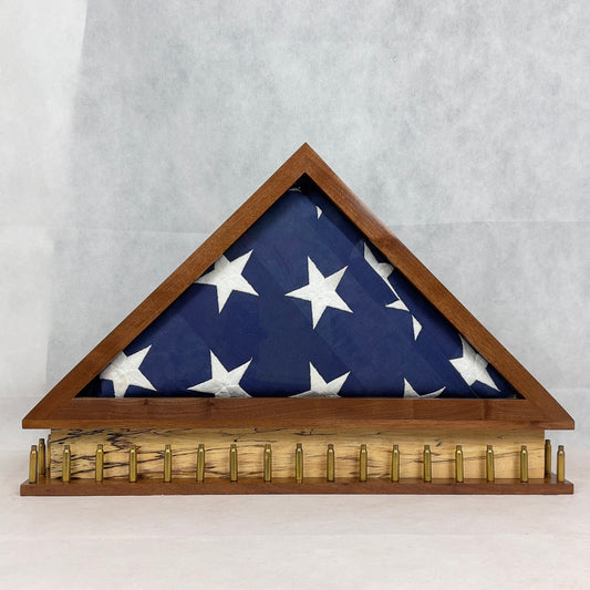 21 Gun Salute Walnut Flag Display Case